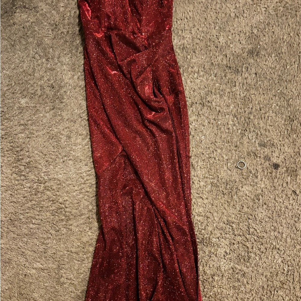 Elegant Red Glitter Prom Dress